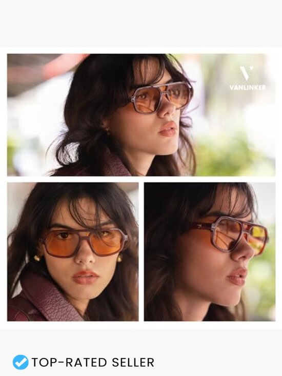 Retro Aviator Sunglasses Polarized Oversized Square Frame Vintage 70s
